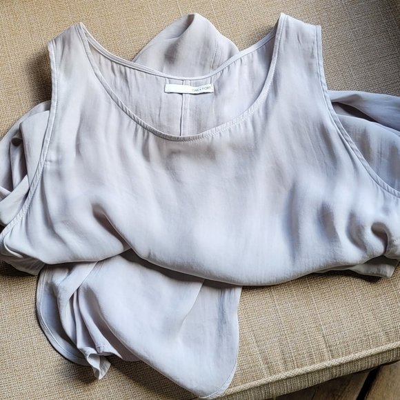 OAK+FORT, silk summer dress, M, pastel gray/green - Picture 6 of 7